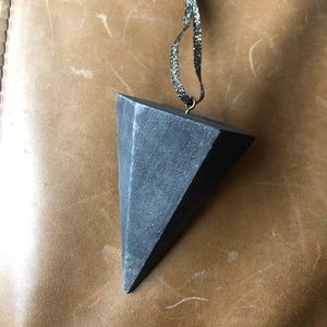 Carved wood necklace